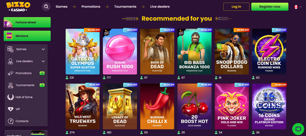 Bizzo casino slots